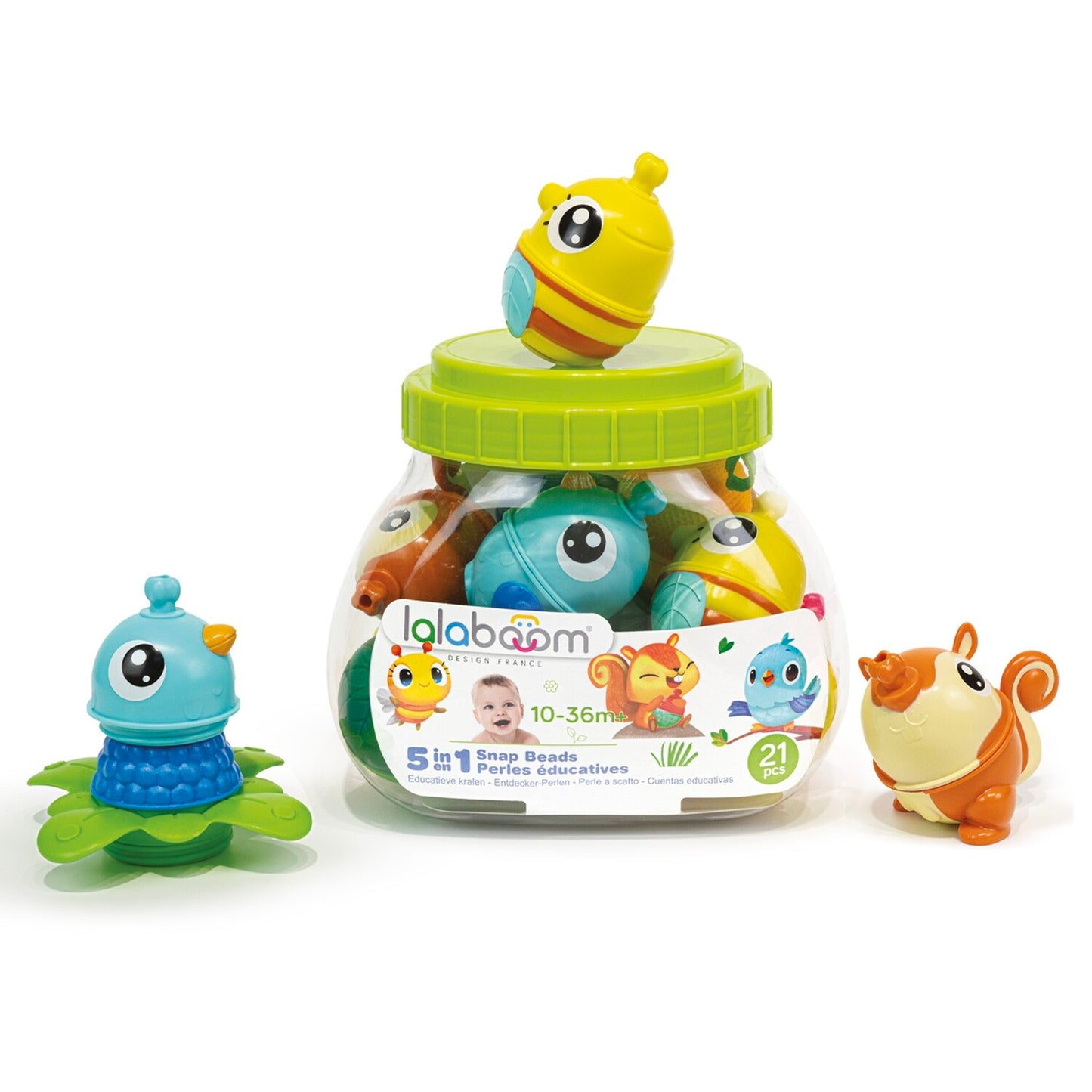 Lalaboom Barrel of Educational Beads - 21 Piece Set