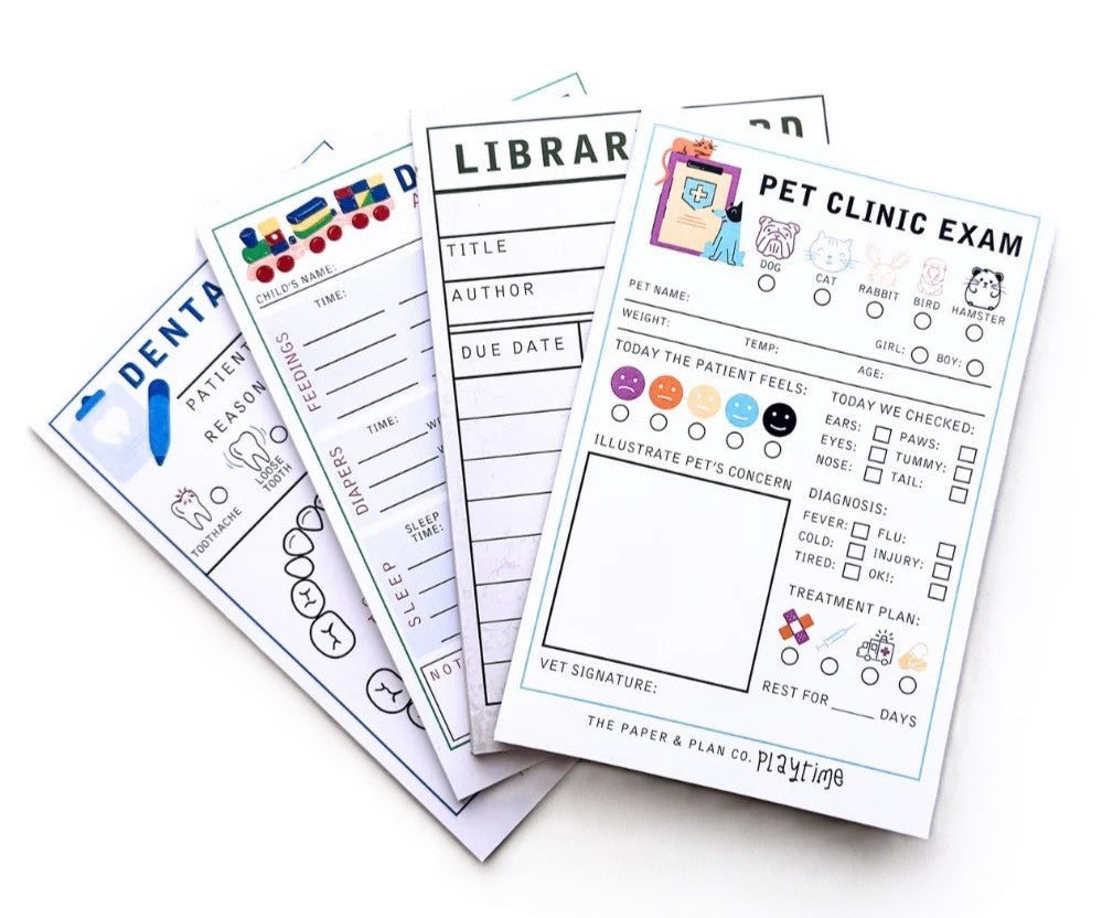 The Paper & Plan Co. Imagination Playtime Cards 50 Sheets