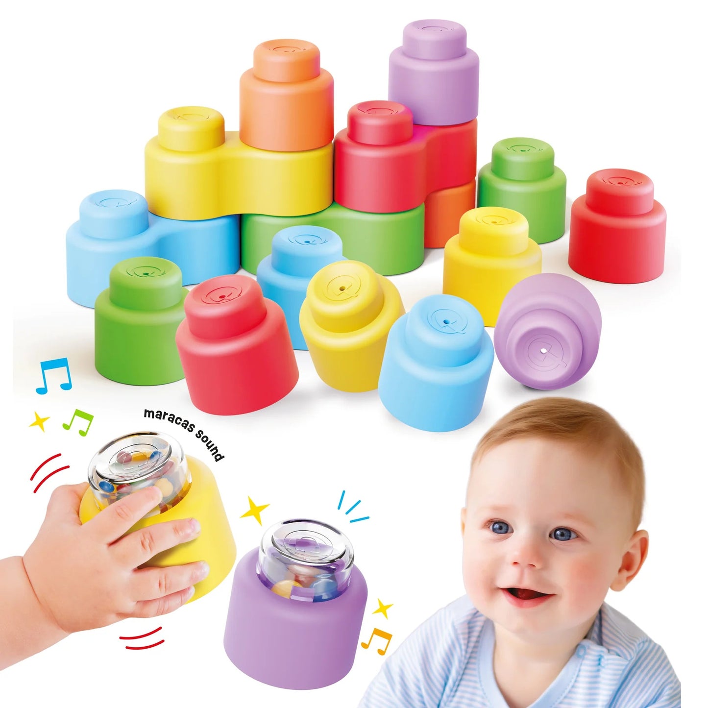 Quercetti Momy Soft Happy Sound 18 Piece Set