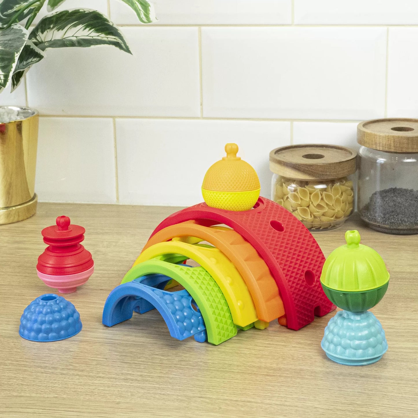 Lalaboom Rainbow Arches & Beads - 13 Piece Set