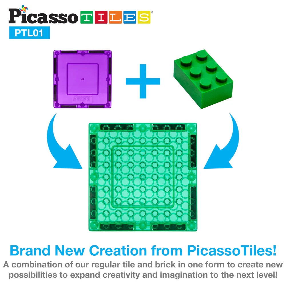 PicassoTiles Magnetic Brick Blocks Combo Pack 12 Pieces