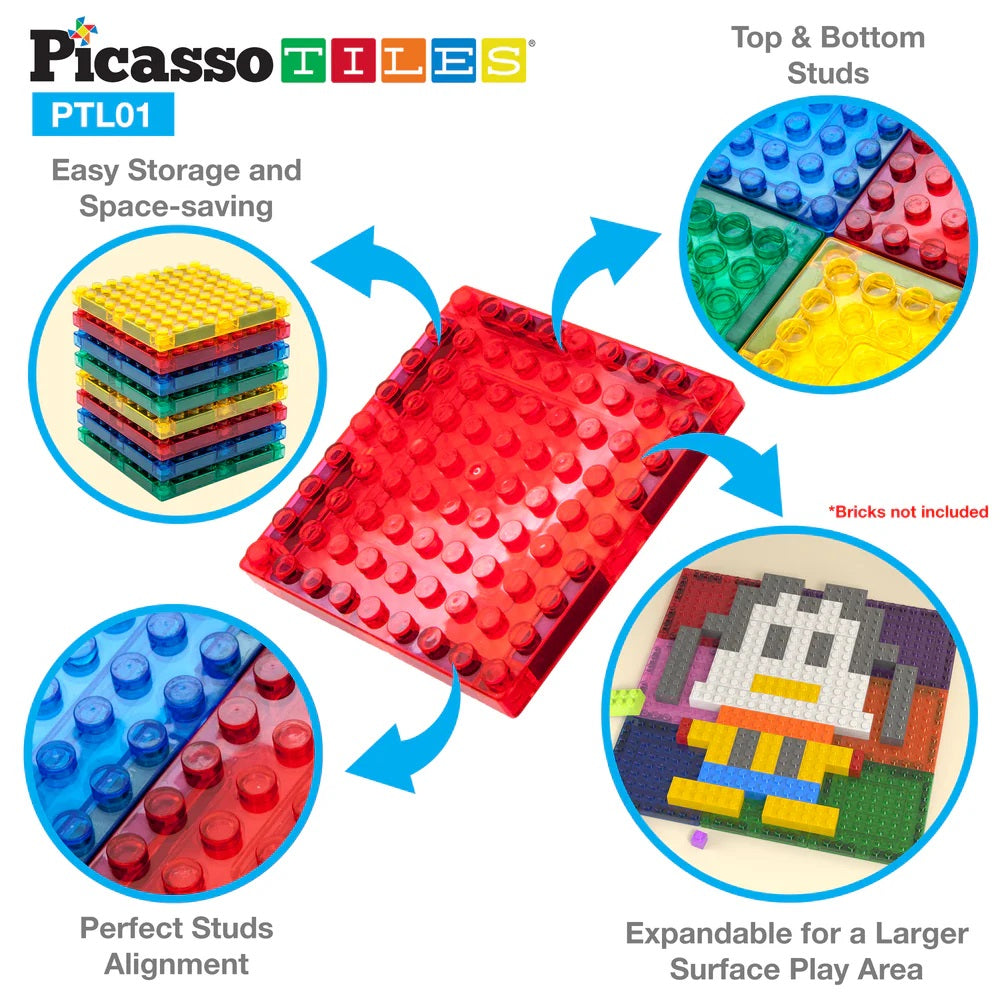 PicassoTiles Magnetic Brick Blocks Combo Pack 12 Pieces