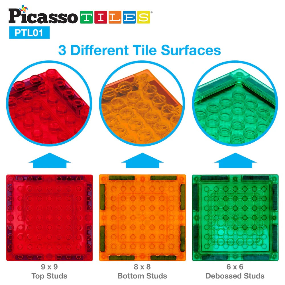 PicassoTiles Magnetic Brick Blocks Combo Pack 12 Pieces