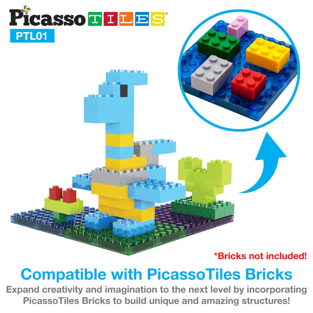 PicassoTiles Magnetic Brick Blocks Combo Pack 12 Pieces