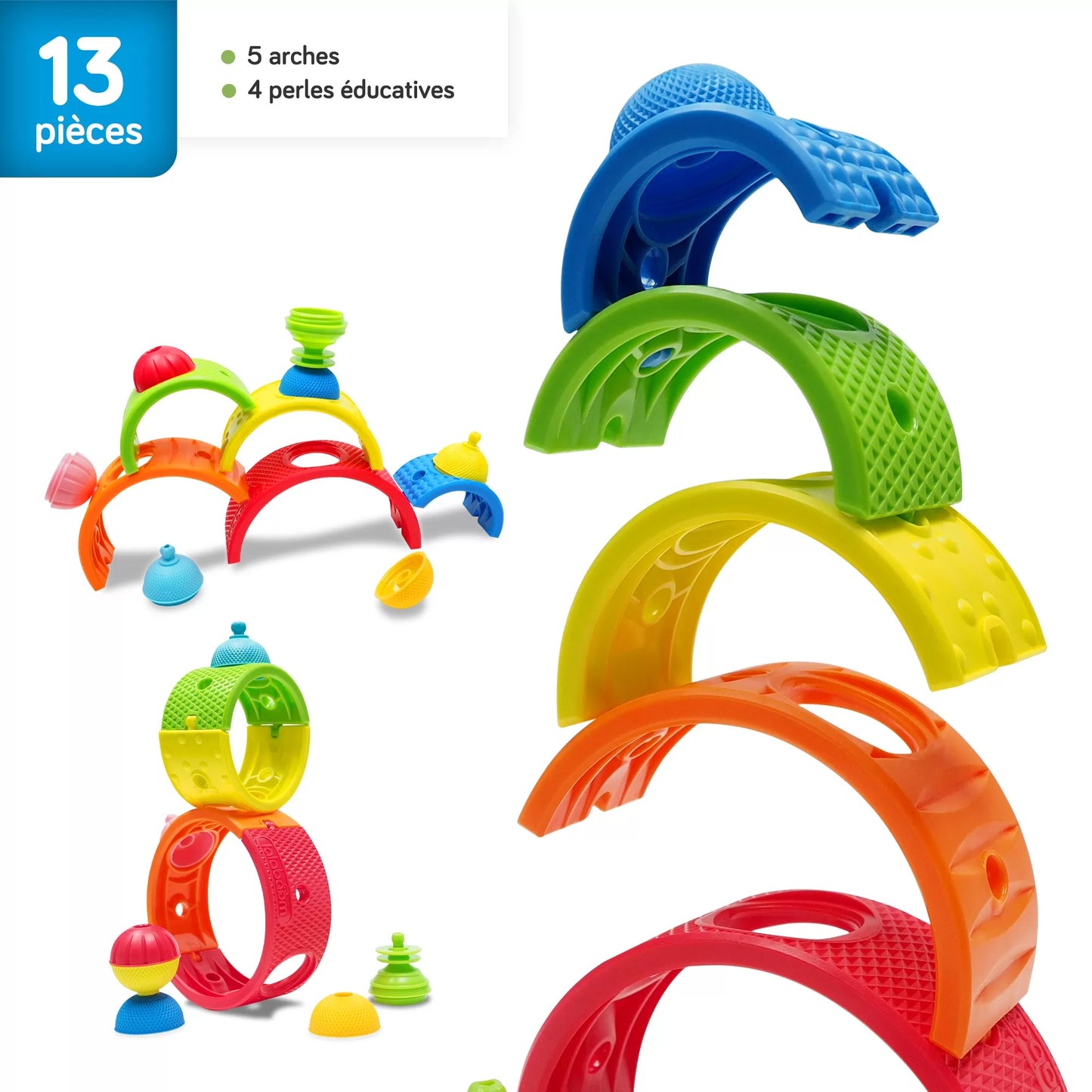 Lalaboom Rainbow Arches & Beads - 13 Piece Set