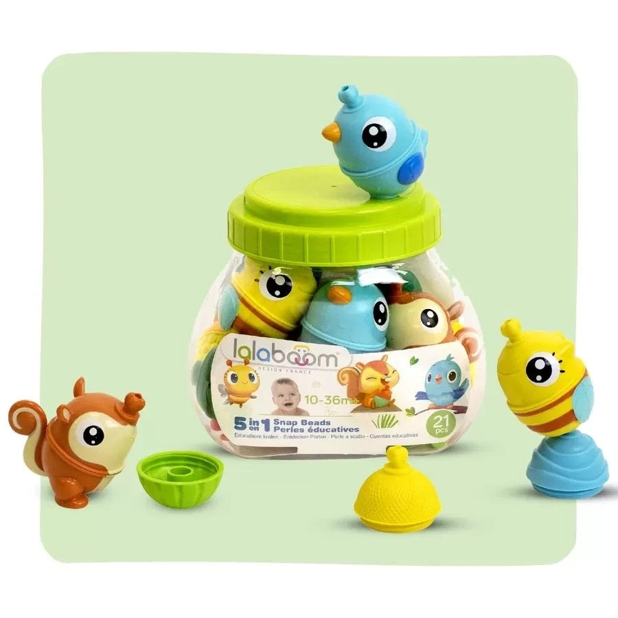 Lalaboom Barrel of Educational Beads - 21 Piece Set