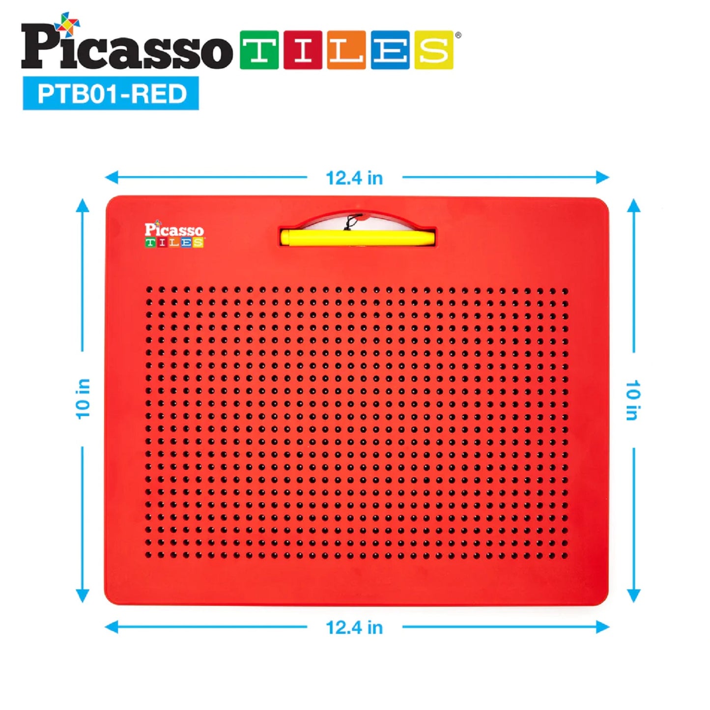 PicassoTiles Magnetic Drawing Board Red