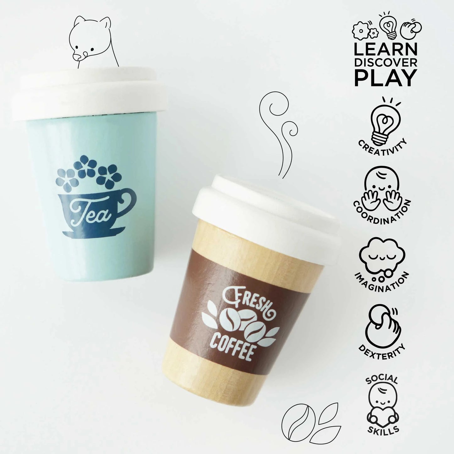Le Toy Van Eco Cups - Tea & Coffee