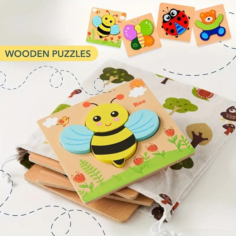 Wooden Animal Puzzle Assorted Shape - 1 Piece