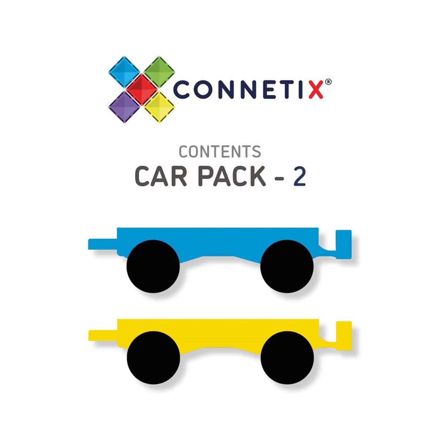 Connetix Rainbow Car Pack - 2 Piece Set