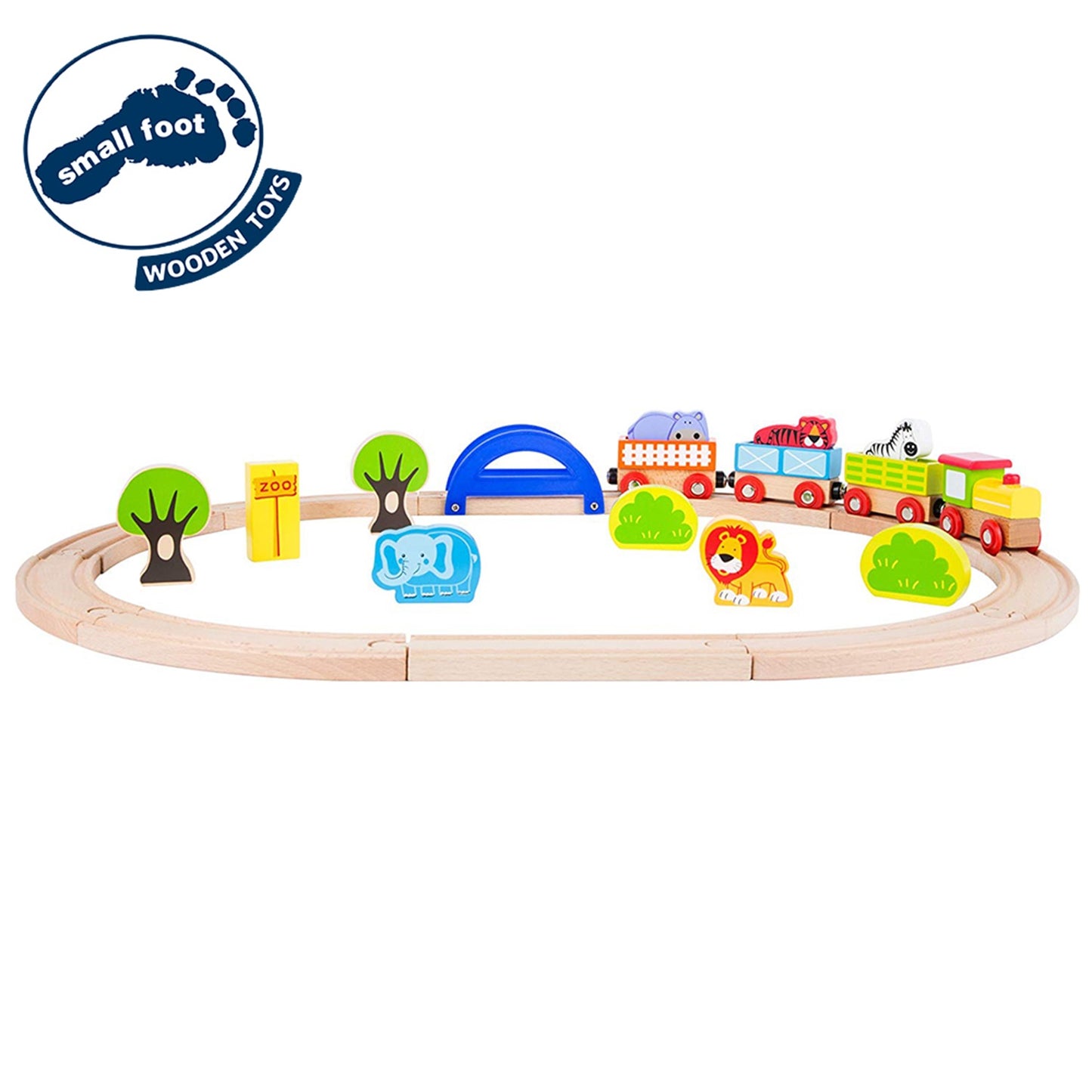 Hauck Small Foot Wooden Toy Train - My Zoo