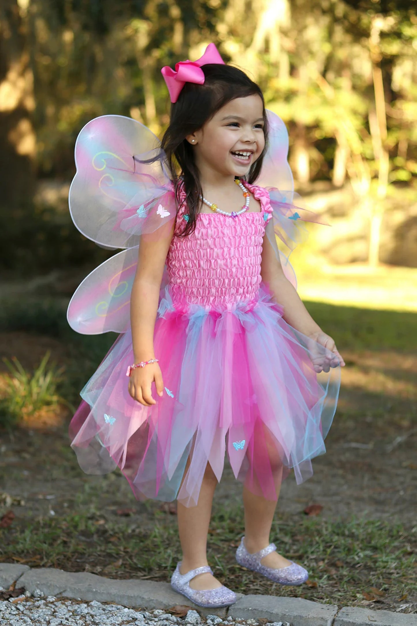 Great Pretenders Butterfly Dress w/ Wings & Wand Pink