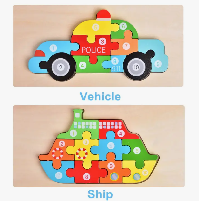 Fun Little Toys Wooden Puzzles for Preschool