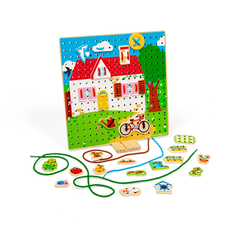 Bigjigs House Lace-A-Shape