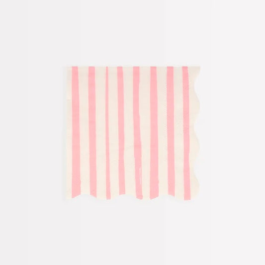 Meri Meri Pink Stripe Small Napkins