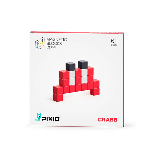 PIXIO Mini Monster Crabb 21 Magnetic Blocks in 3 Colors