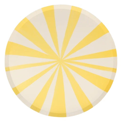 Meri Meri Yellow Stripe Dinner Plates