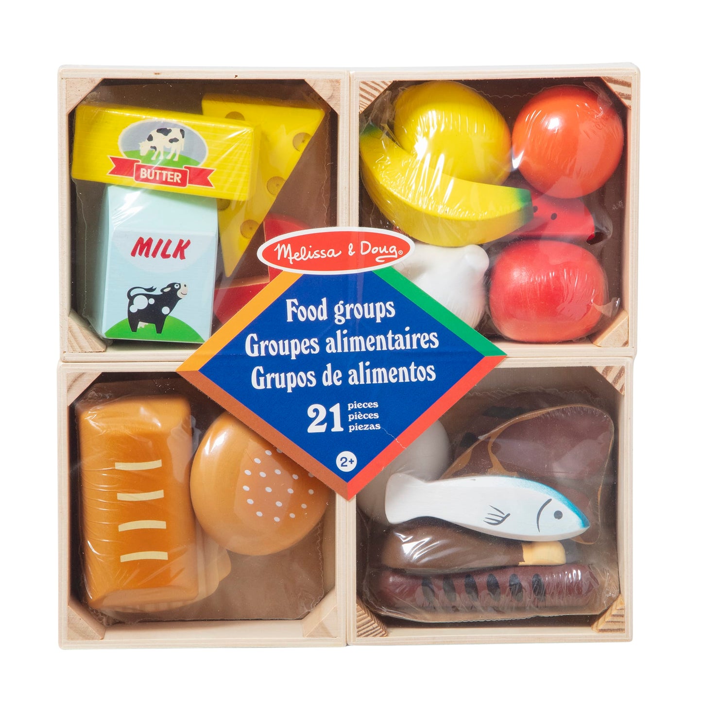 Melissa & Doug Food Groups Wooden Play Food