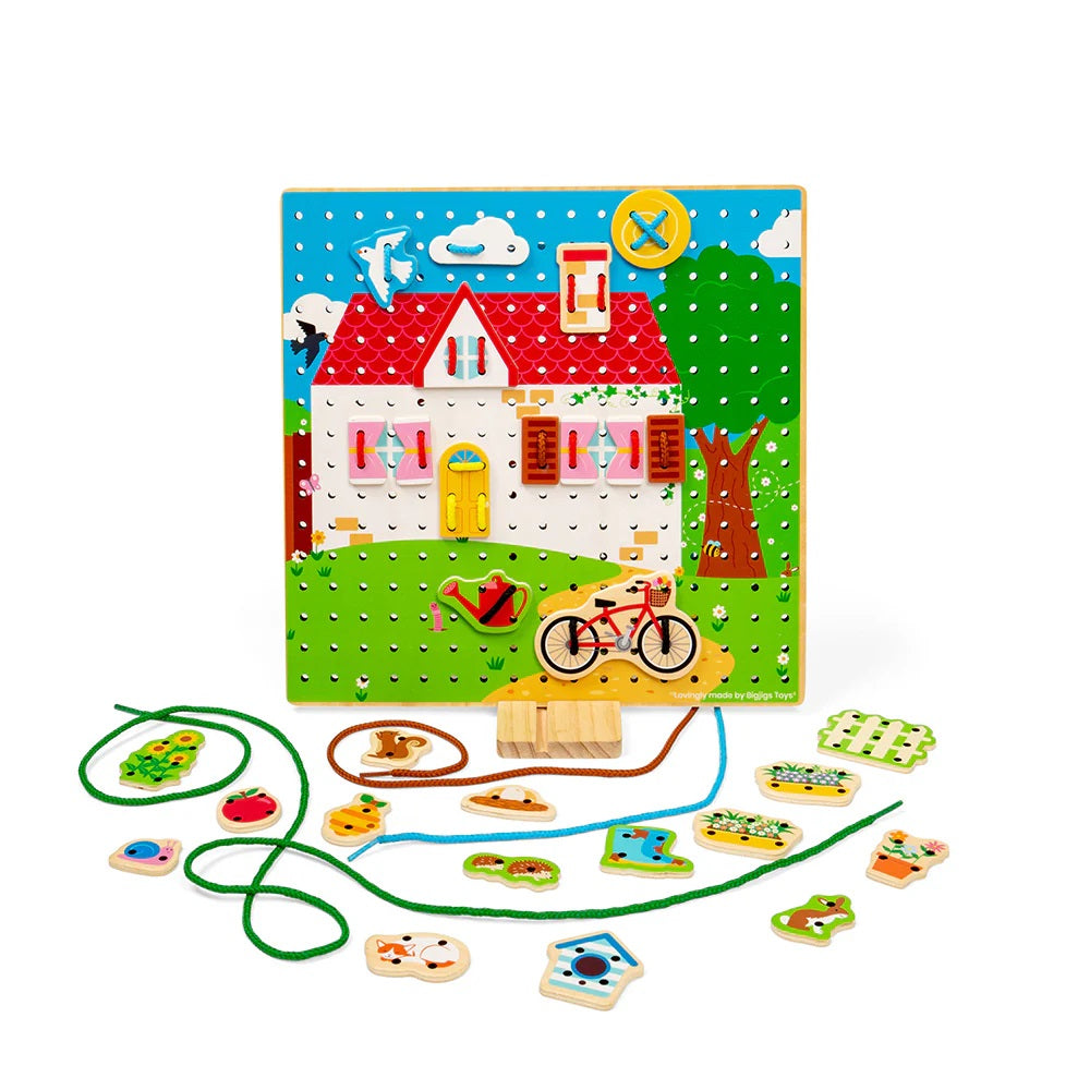 Bigjigs House Lace-A-Shape