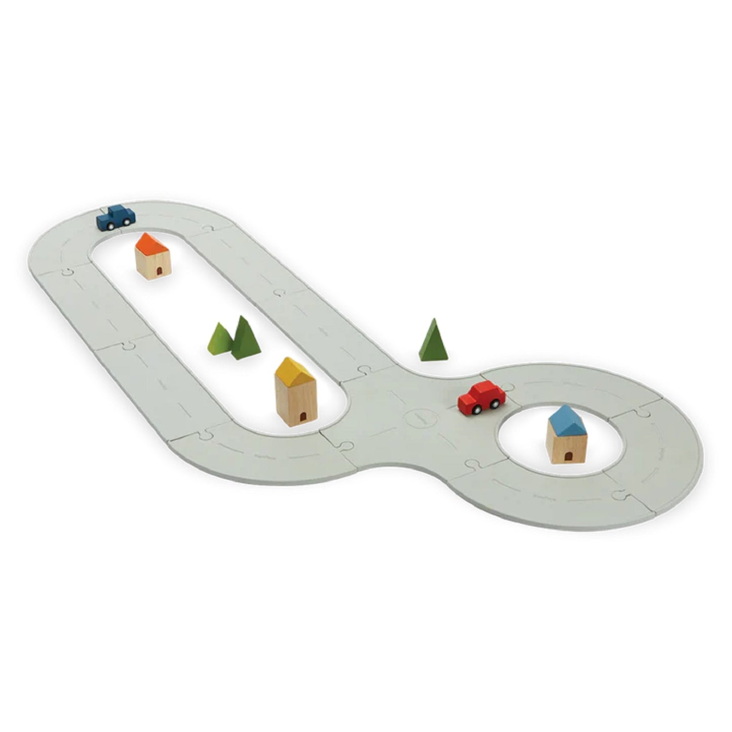 PlanToys Rubber Road & Rail Set - Medium