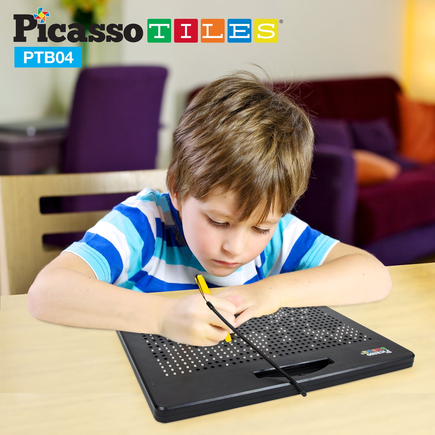 PicassoTiles 2-in-1 Magnetic Drawing Board Letters/Freestyle