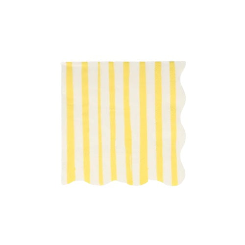 Meri Meri Yellow Stripe Small Napkins