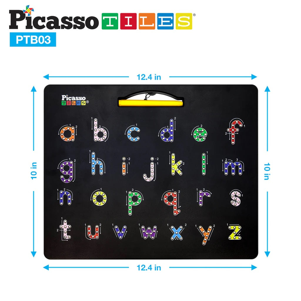 PicassoTiles 2-in-1 Magnetic Drawing Board 2-Case Letters