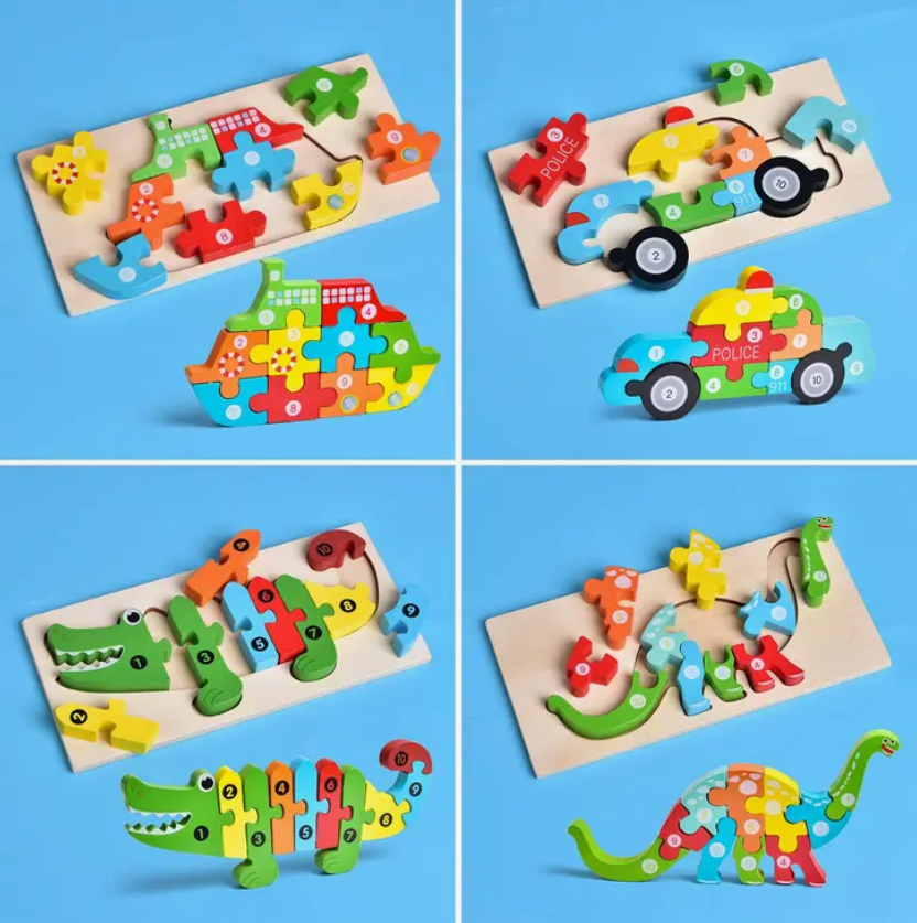 Fun Little Toys Wooden Puzzles for Preschool