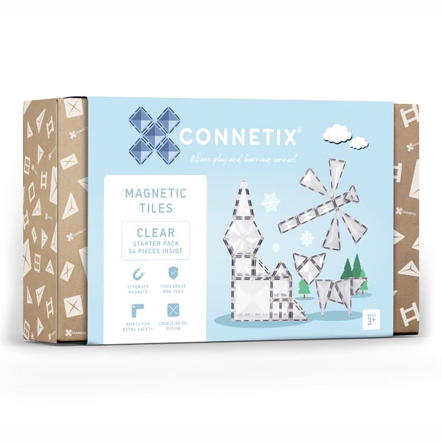 Connetix Clear Starter Pack - 34 Piece Set