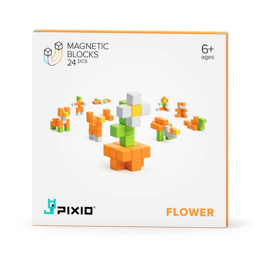 Pixio Flower 24 Magnetic Blocks in 4 Colors