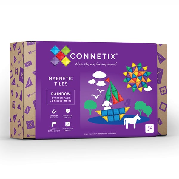 Connetix Rainbow Starter Pack - 62 Piece Set