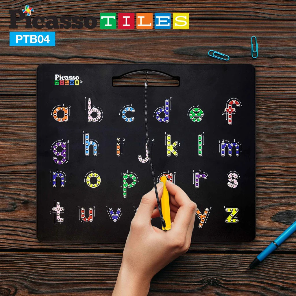 PicassoTiles 2-in-1 Magnetic Drawing Board Letters/Freestyle