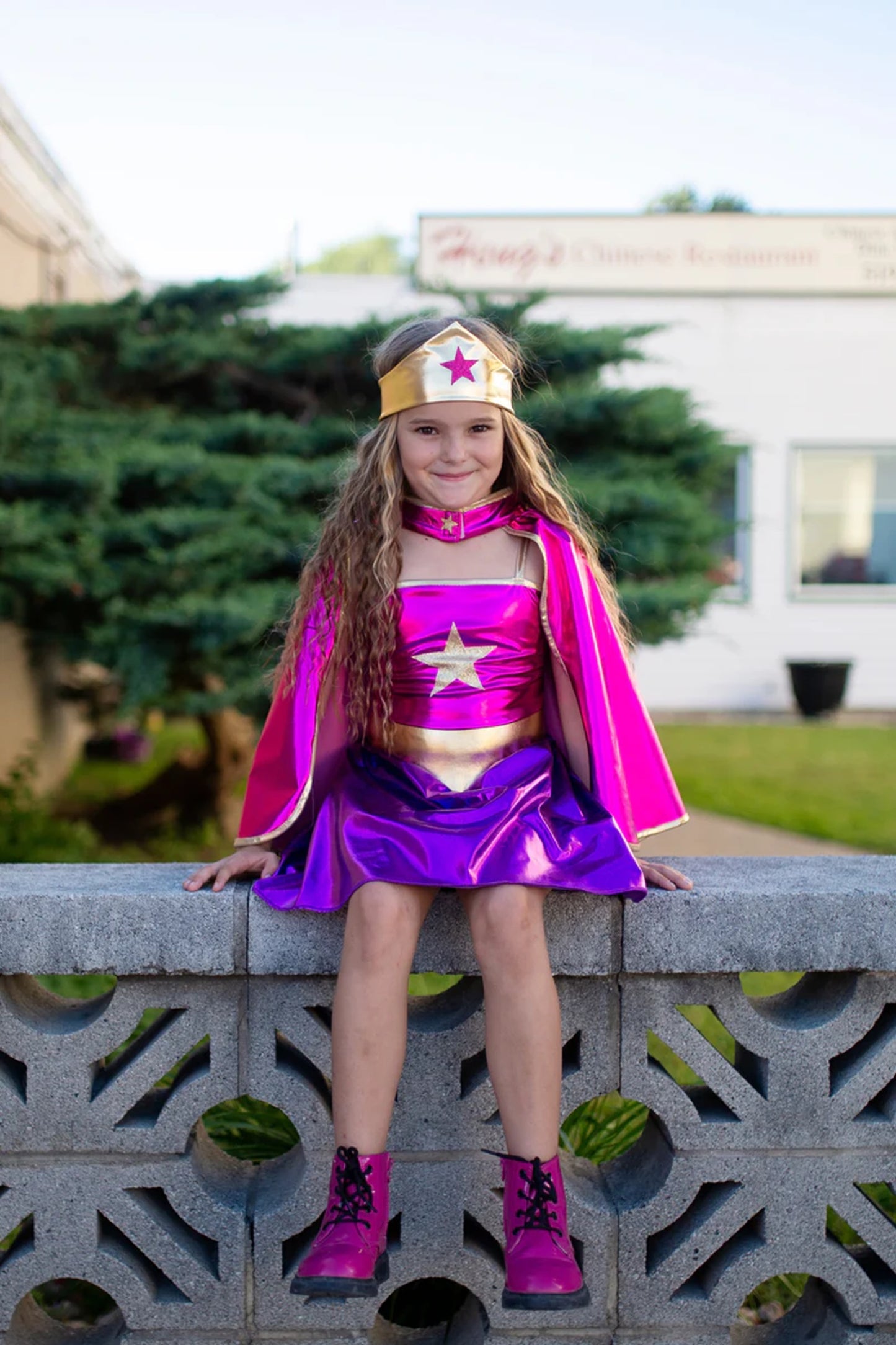 Great Pretenders Superhero Star Dress with Cape & Headpiece