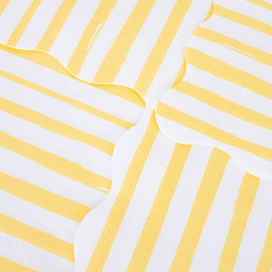 Meri Meri Yellow Stripe Small Napkins