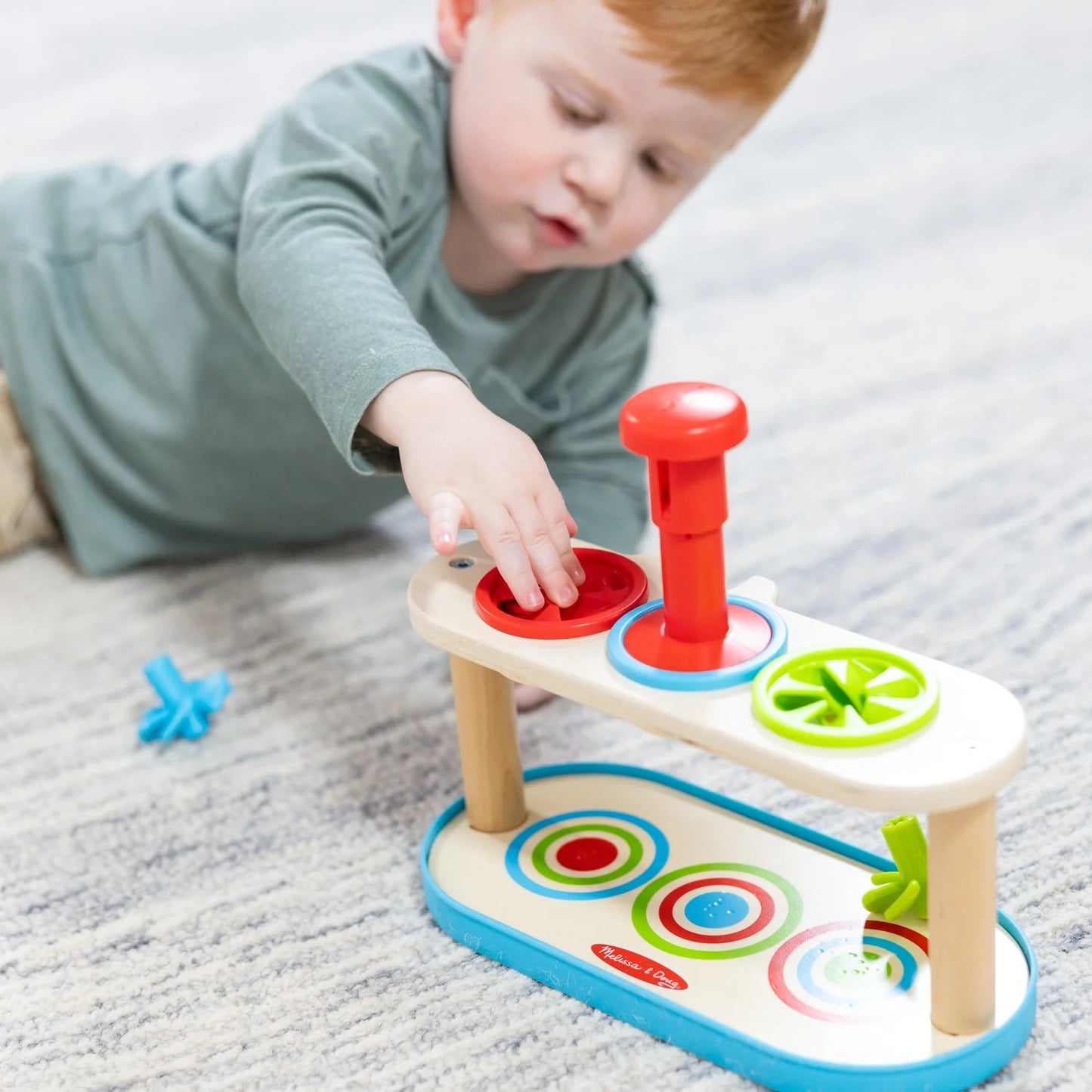 Melissa & Doug Match & Push Spinning Tops