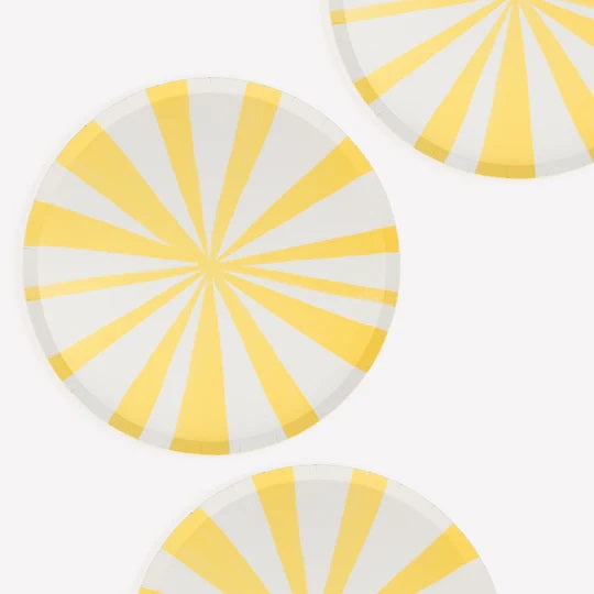 Meri Meri Yellow Stripe Dinner Plates