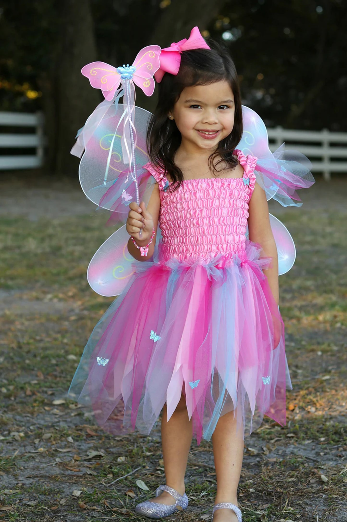 Great Pretenders Butterfly Dress w/ Wings & Wand Pink