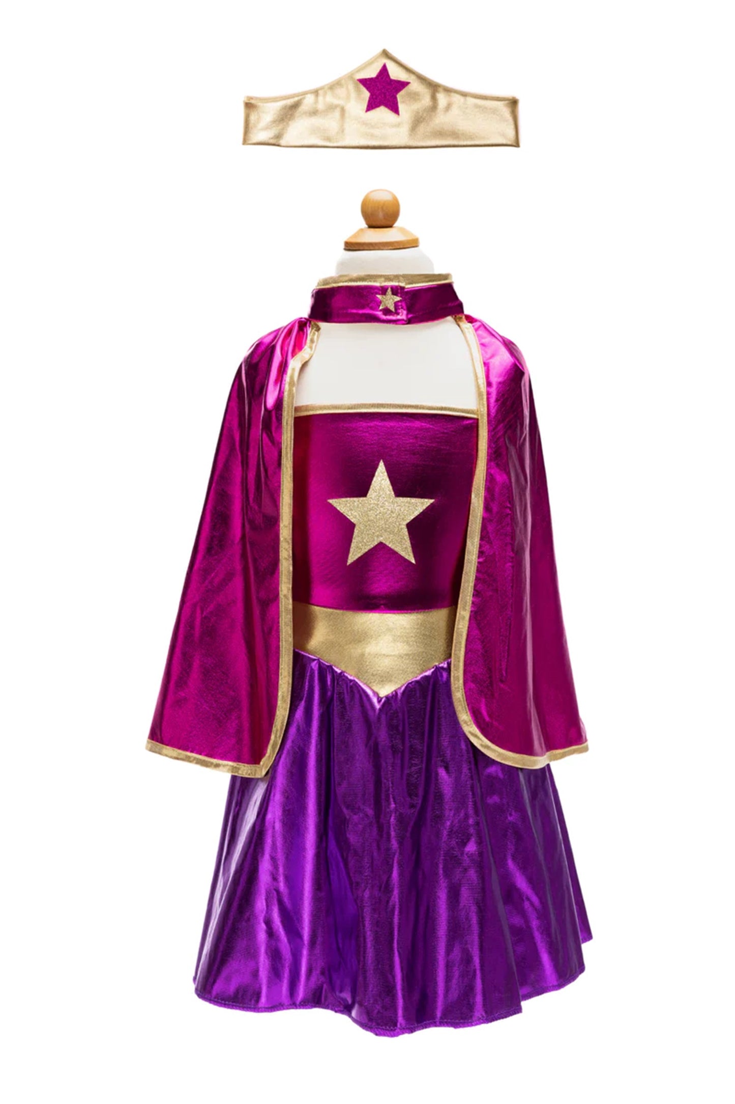 Great Pretenders Superhero Star Dress with Cape & Headpiece