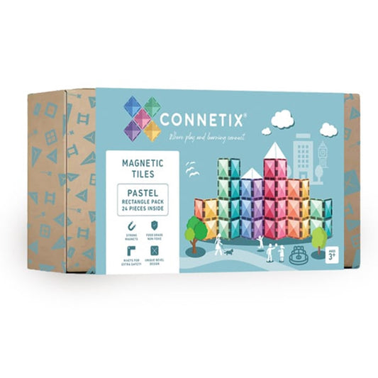 Connetix Pastel Rectangle Pack - 24 Piece Set