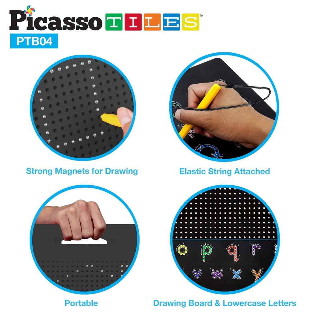 PicassoTiles 2-in-1 Magnetic Drawing Board Letters/Freestyle