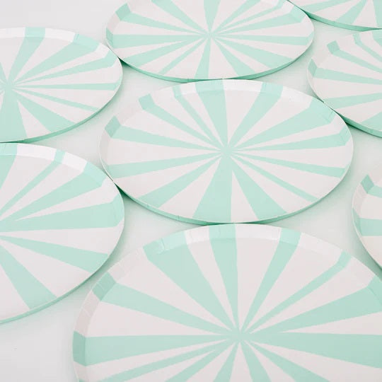 Meri Meri Mint Stripe Side Plates