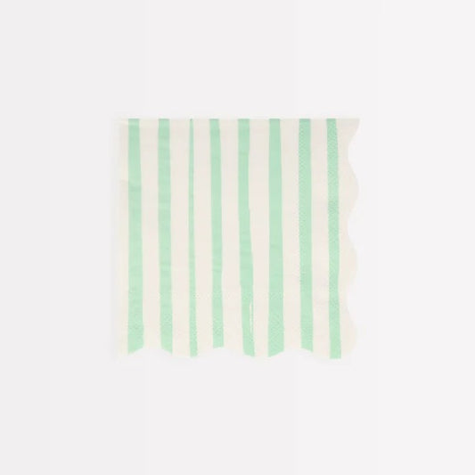 Meri Meri Mint Stripe Small Napkins