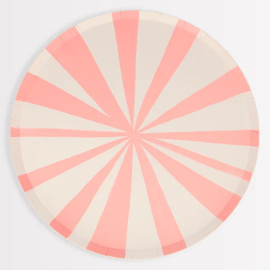 Meri Meri Pink Stripe Dinner Plates