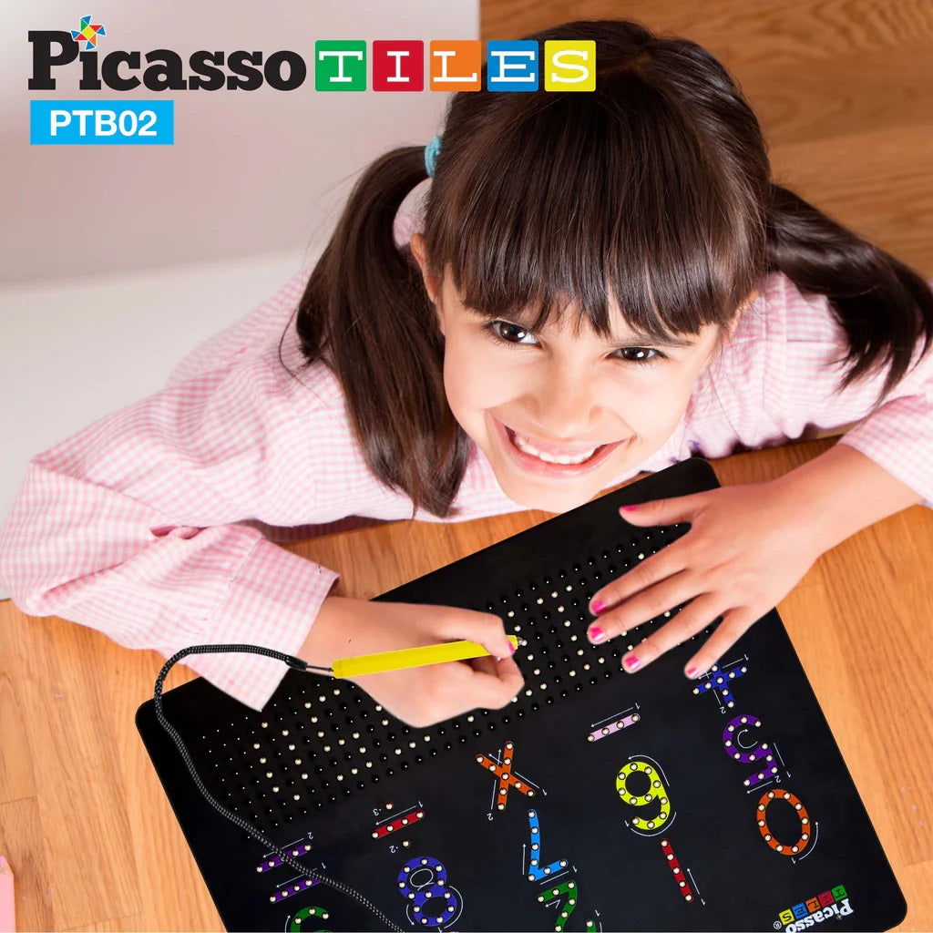 PicassoTiles 2-in-1 Magnetic Drawing Board Letters/Numbers