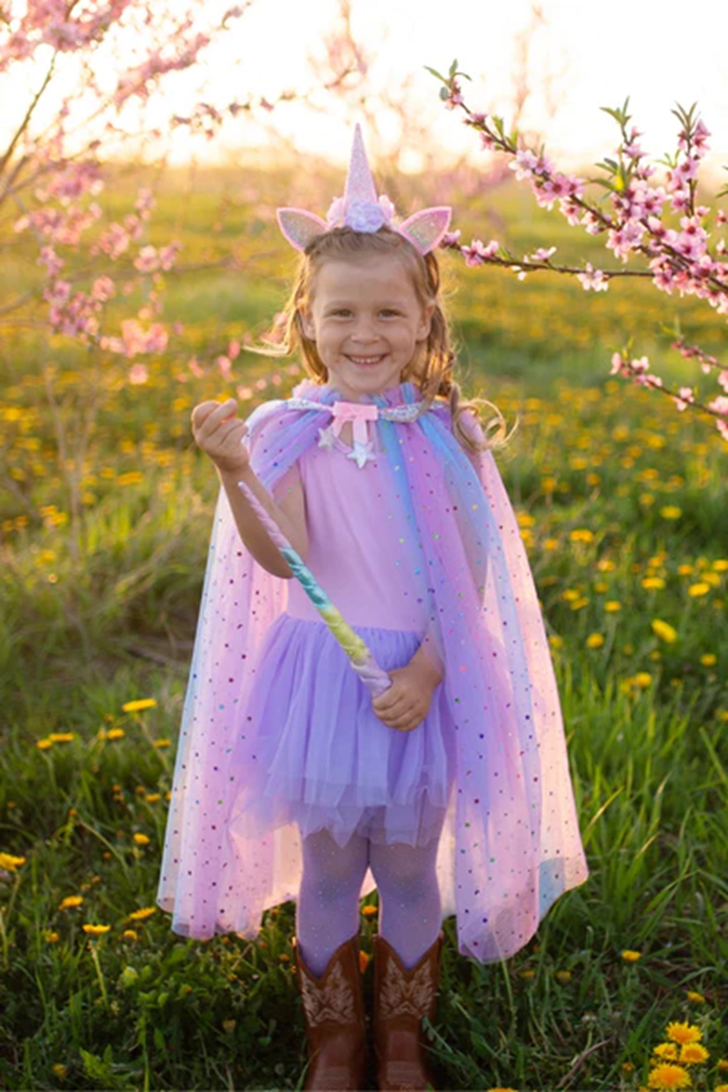 Great Pretenders Rainbow Unicorn Cape & Headband