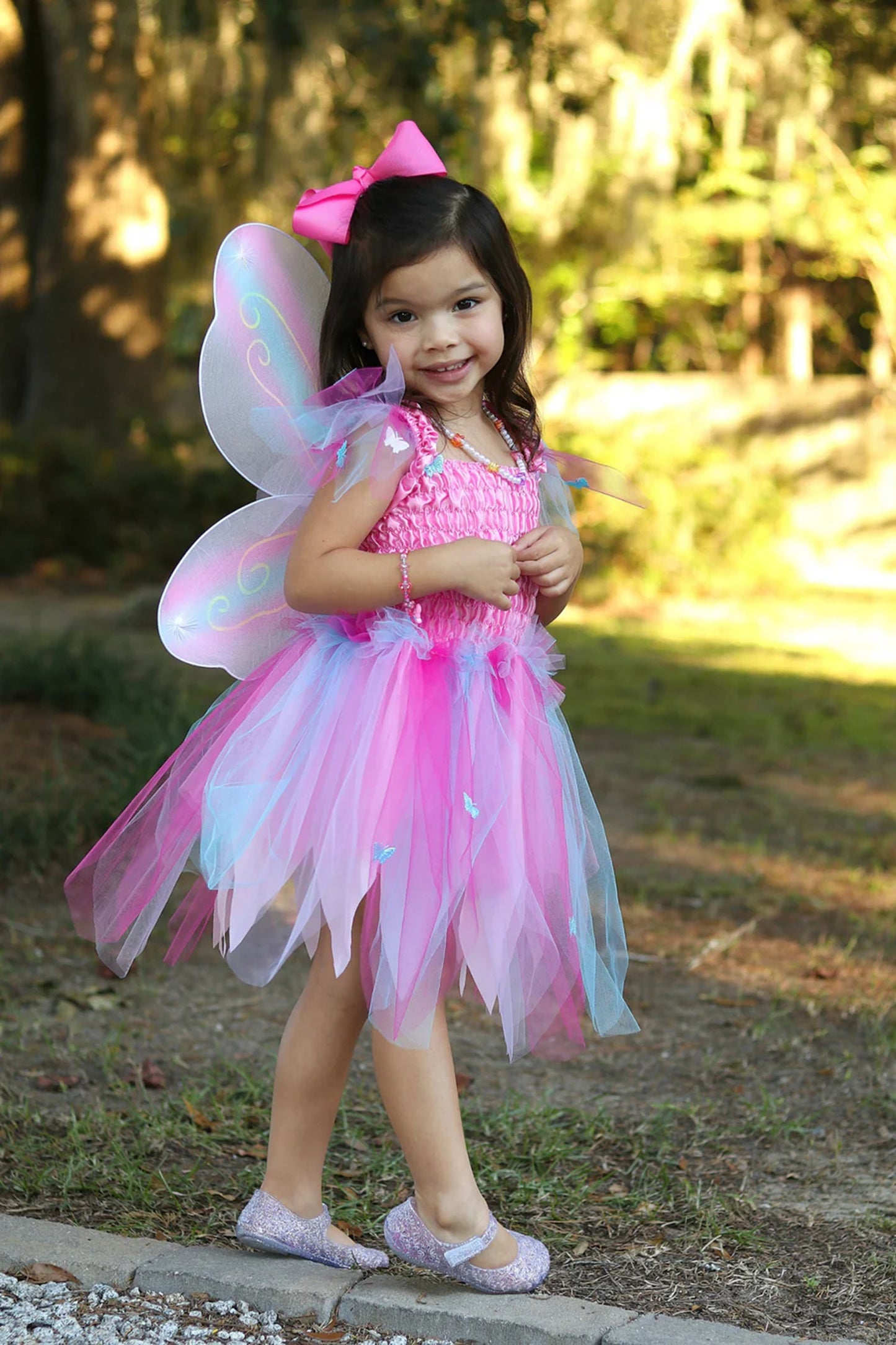 Great Pretenders Butterfly Dress w/ Wings & Wand Pink