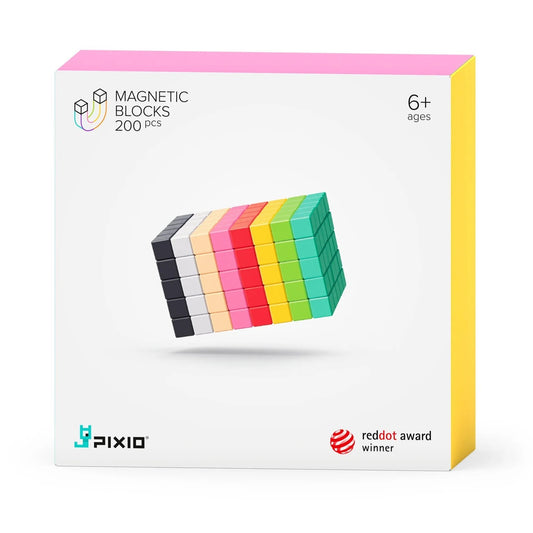 Pixio 200 Magnetic Blocks in 8 Colors