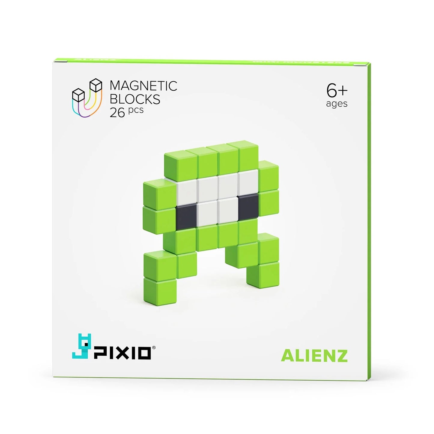 PIXIO Mini Monster Alienz 26 Magnetic Blocks in 3 Colors