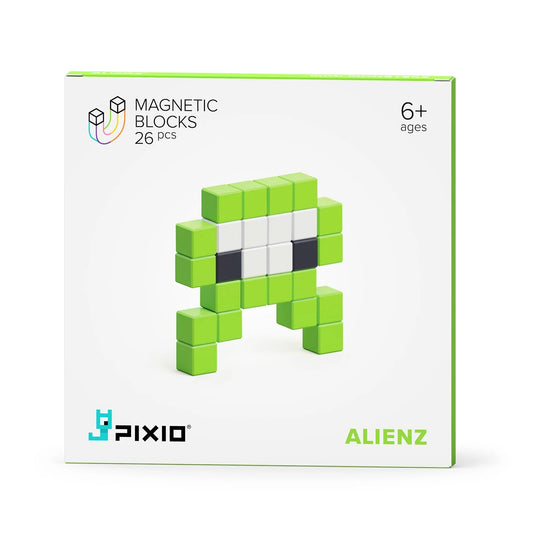 PIXIO Mini Monster Alienz 26 Magnetic Blocks in 3 Colors