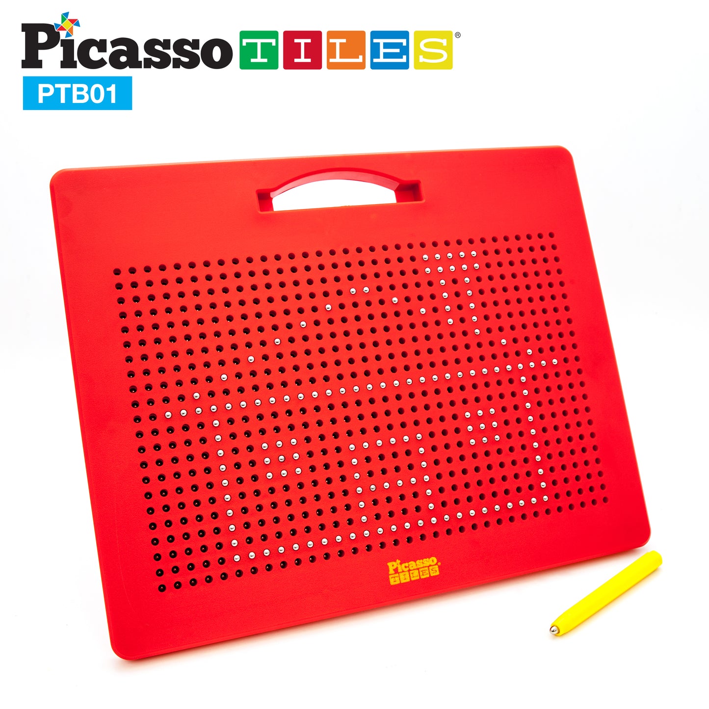 PicassoTiles Magnetic Drawing Board Red